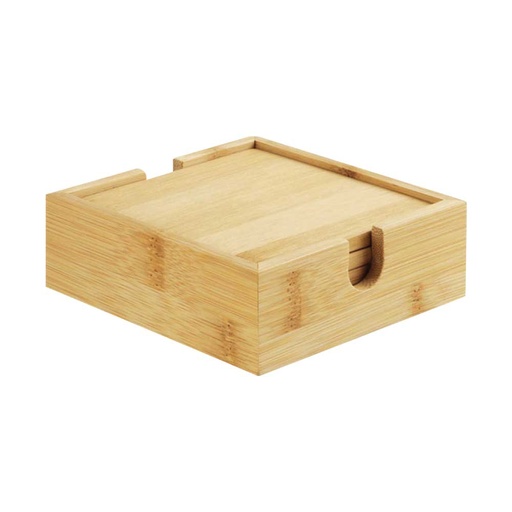[COA-03] Bamboo Tea Coasters with Case