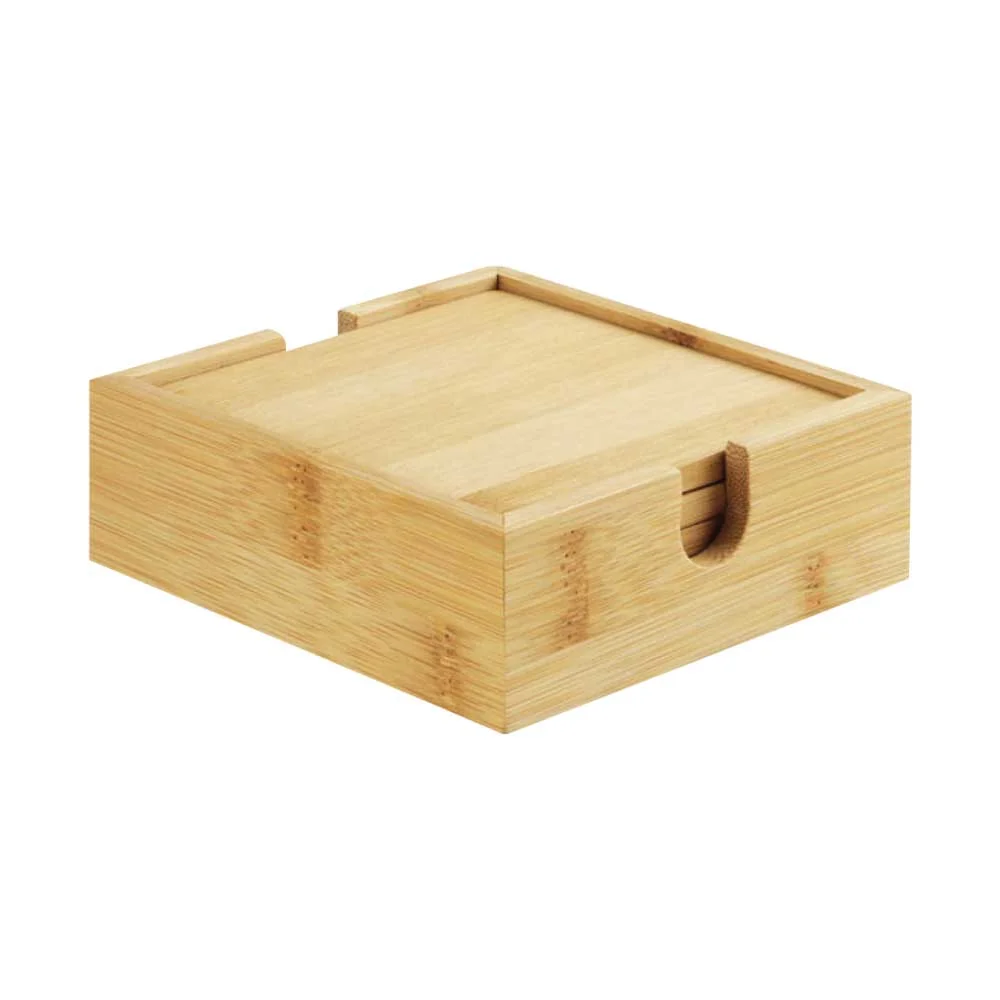 [STE3COA-035] Bamboo Tea Coasters with Case