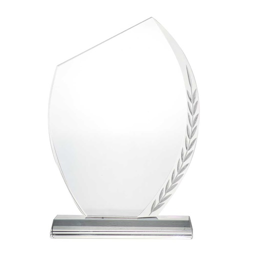 [CR-44] Crystal Awards with Engraved Leaf Design