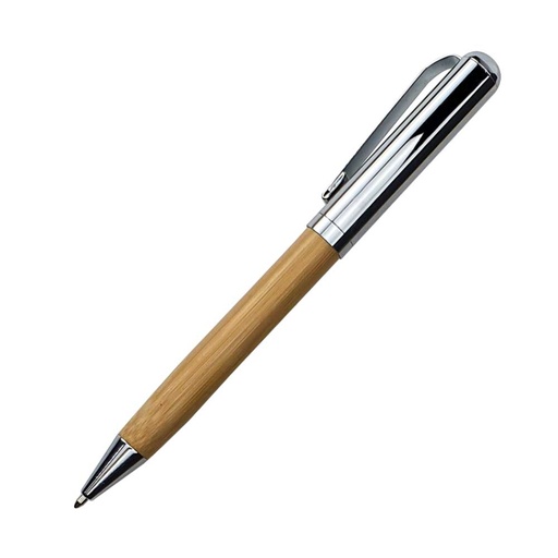 [PN60-BM] Chrome and Bamboo Metal Pens