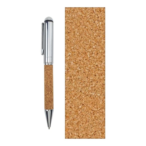 [PN70-CO] Metal Pen with Cork Barrel and Box