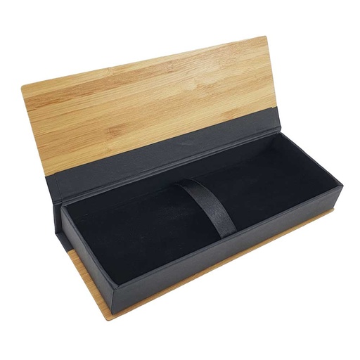 [PPB-10] Bamboo Pen Box with Velvet Interior