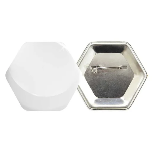 [406] Hexagon Button Badges