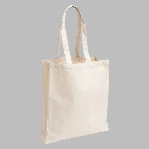 [STS 250013] COTTON BAG 220 GSM WITH GUSSET NATURAL COLOR