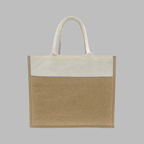 [STS 23013] JUTE/ CANVAS BAGS NATURAL WHITE 