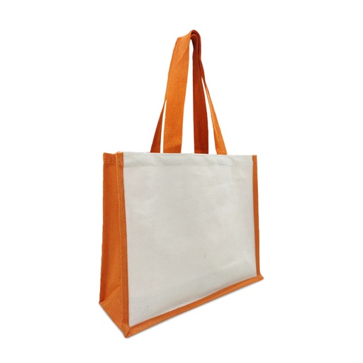 [STS 21073] JUTE/CANVAS BAG ORANGE STS 21073