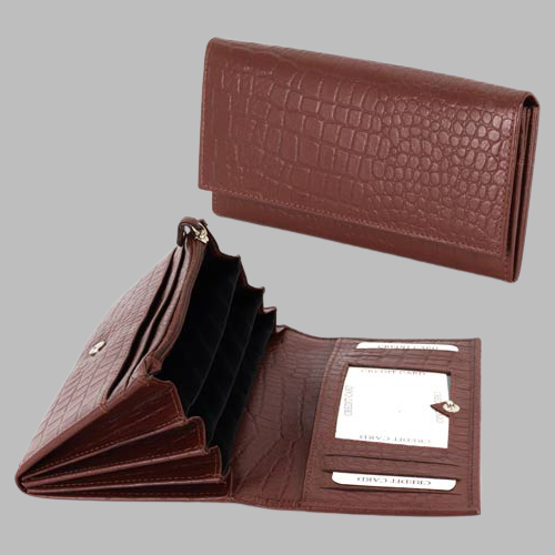[STLW 7023] Ladies Wallet Genuine Leather CROCO
