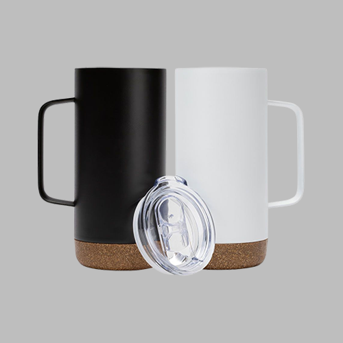 [STLG 232206] Thermal Mug With cork base and Handle