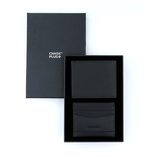 [CMB88900] CHASE PLUS Business Gift Set Mens Wallet and Credit Card Holder PREMIO