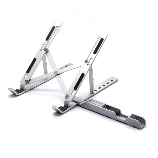 [9801SL] AGGERT Foldable Aluminum Laptop Stand with Phone holder  Silver
