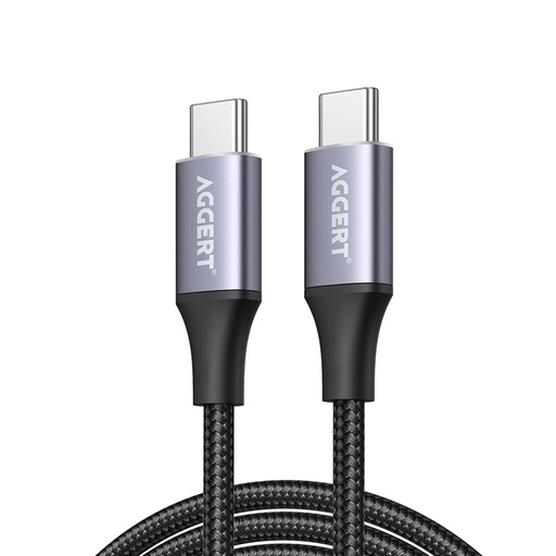 [AGCCBK6502] AGGERT 100W Fast Charging Braided Type C to C Cable 