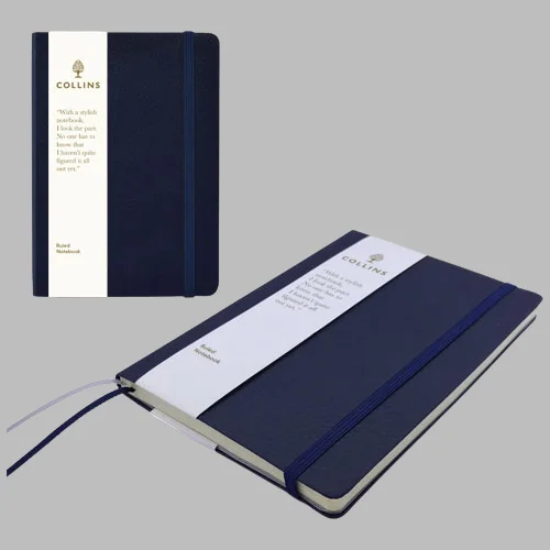 Collins- Glasgow B6 Navy Blue grainy Note Book