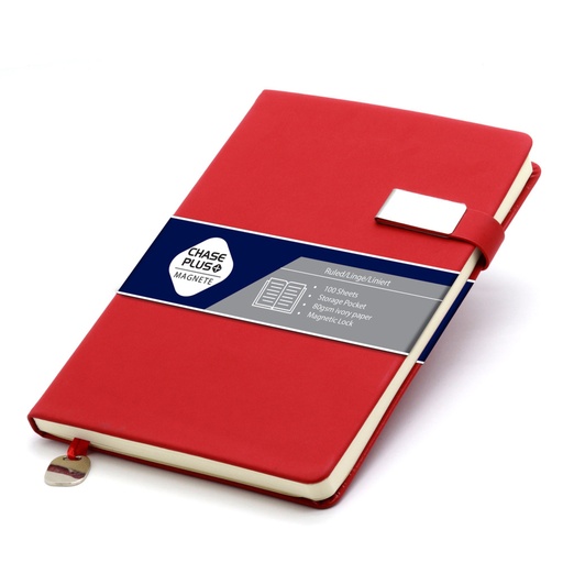 [20561RD] A5 Leather Notebook MAGNETE
