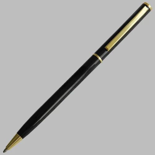 Metal Pen Black With Gold Clip