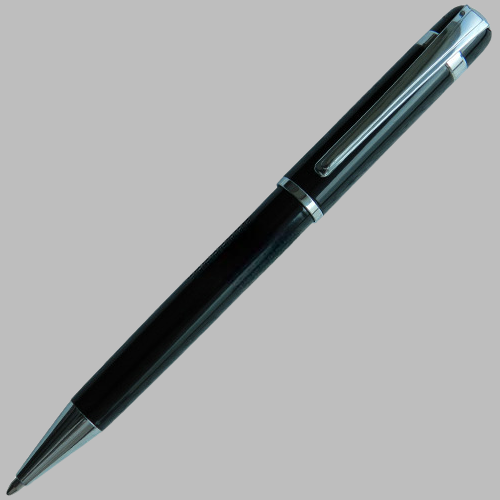 [BP6BKSL] Metal Pen Black With Silver clip