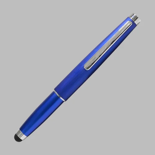 Metal Pen With Stylus Blue 