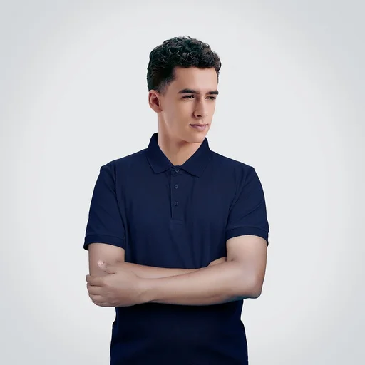 AGGERT Polo SUPIMA Cotton 220 GSM Navy Blue