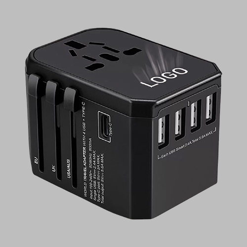 [STMK – 4555] Travel Adapter With Light up Logo 