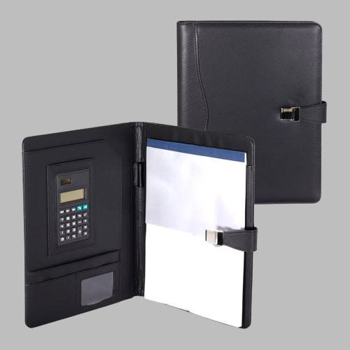 [STJV 9001 -LOCK – 01] Conference PU Leather Folder