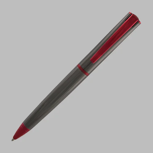 Gun Metal Red Ballpoint