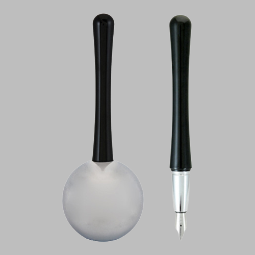 [MV35600] Chrome-Black Fountain Pen