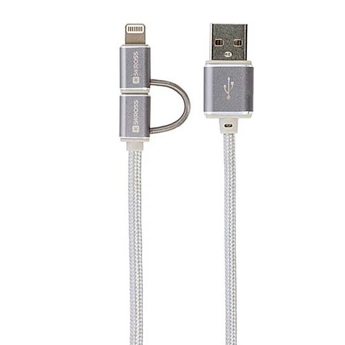 [2700241] Steel Line. 2in1 Charge’n Sync Micro USB & Lightning Connector