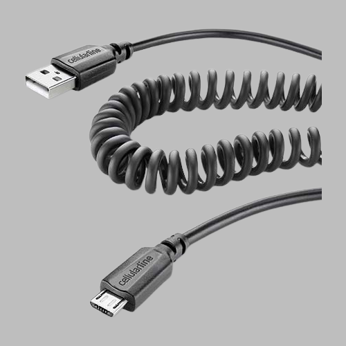 [USBDATACOIMICROUSB] MICROUSB-USB COILED DATA CABLE