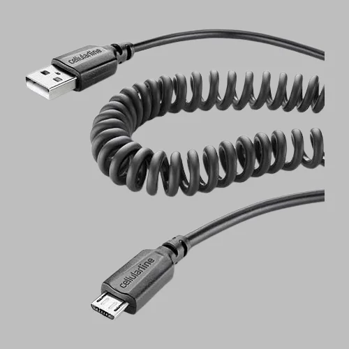 MICROUSB-USB COILED DATA CABLE