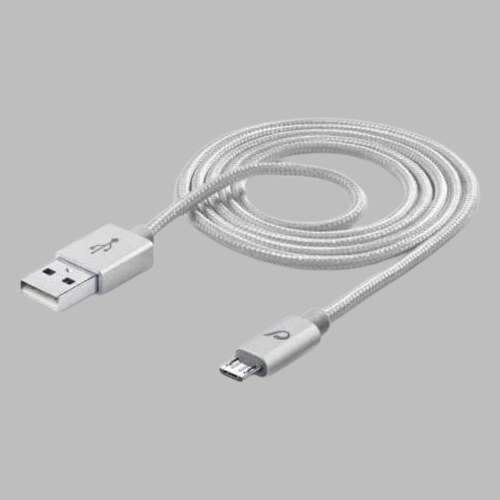 [USBDATACLLMUSBS] Usb Data Cable Microusb 1M Silver