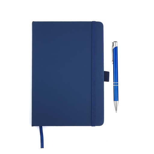 [NBL STAN 250118] A5 PU Economic Notebook and pen N Blue 
