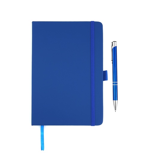 [RBL STAN 250118] A5 PU Economic Notebook and pen R Blue 