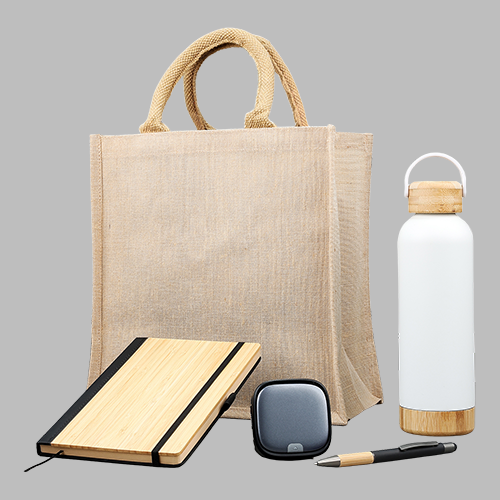 [GS7023802441] Corporate Essentials Gift Set in Jute Bag