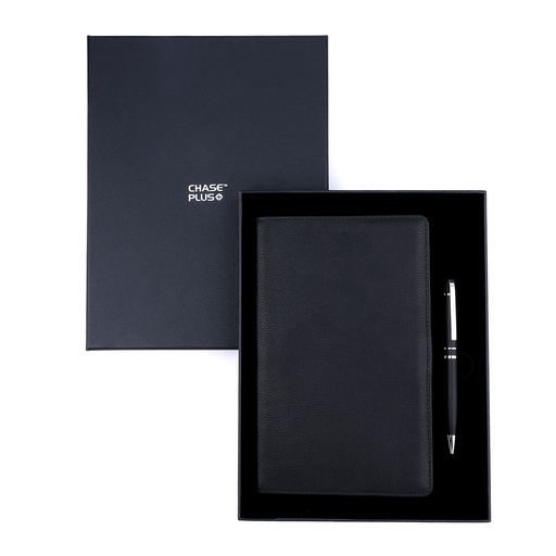 CHASE PLUS Business Gift Set Leather Notebook and Pen