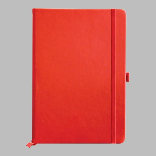 A6 Notebook with pen holder Red