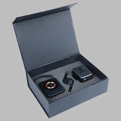 Combination Gift Set -Wireless charger with multi cleaning set, Retractable Cable, Travel adapter 