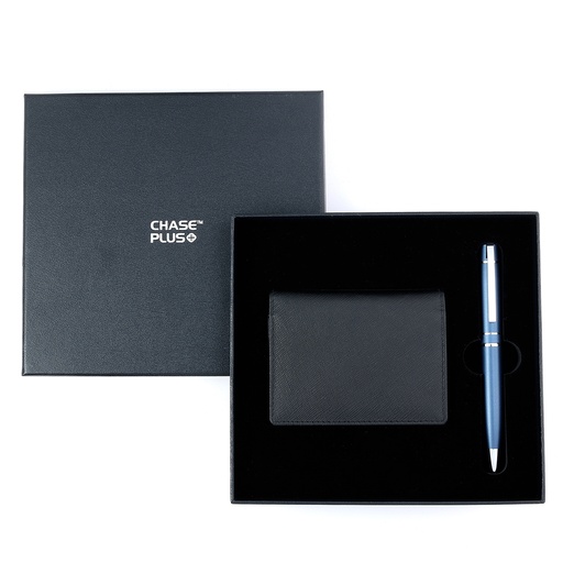 [CMB8852-4] CHASE PLUS Business Gift Set-Glasgow BCH and Kanora Blue Pen