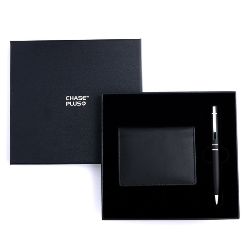 [CMB8850-1] CHASE PLUS Business Gift Set- Premio BCH and Kanora Matt Black Pen