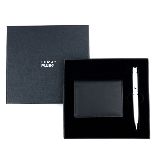 [CMB8850-5] CHASE PLUS Business Gift Set- Premio BCH and Kanora Matt Silver Pen