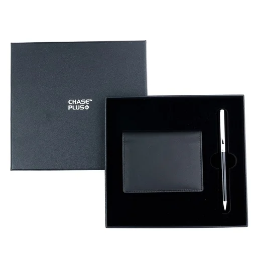 CHASE PLUS Business Gift Set- Premio BCH and Danza Black Chrome Pen