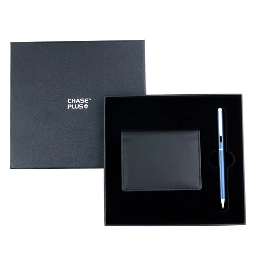 CHASE PLUS Business Gift Set- Premio BCH and Danza Matt Blue Pen