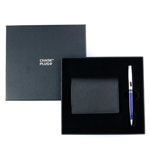 CHASE PLUS Business Gift Set- Retso BCH and Kanora Blue Chrome Pen