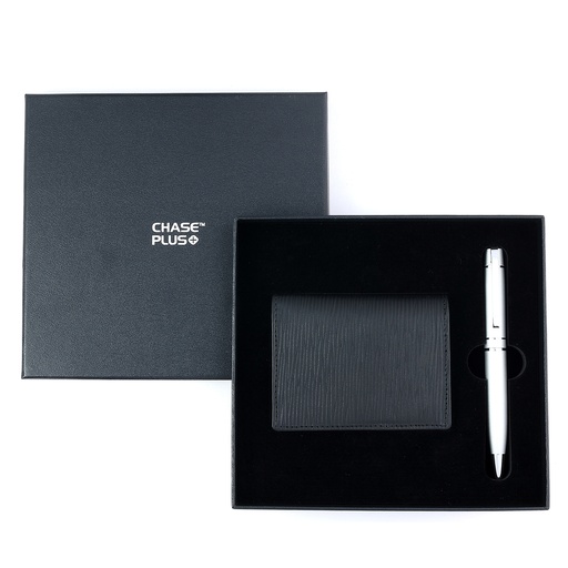[CMB8853-5] CHASE PLUS Business Gift Set- Retso BCH and Kanora Matt Silver Pen