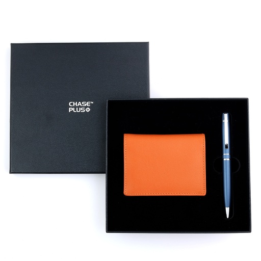 [CMB8851-4] CHASE PLUS Business Gift Set- Bristol BCH and Kanora Matt Blue Pen