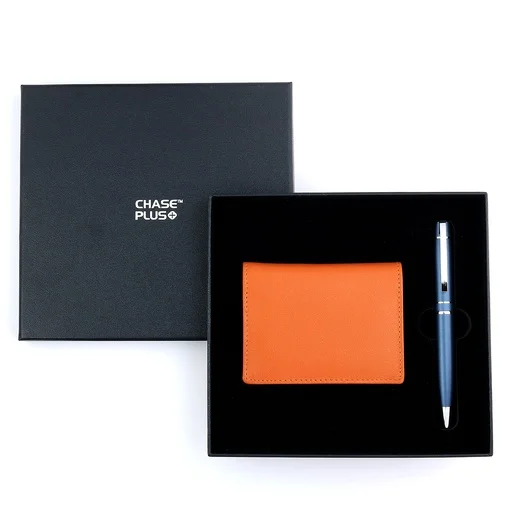 CHASE PLUS Business Gift Set- Bristol BCH and Kanora Matt Blue Pen